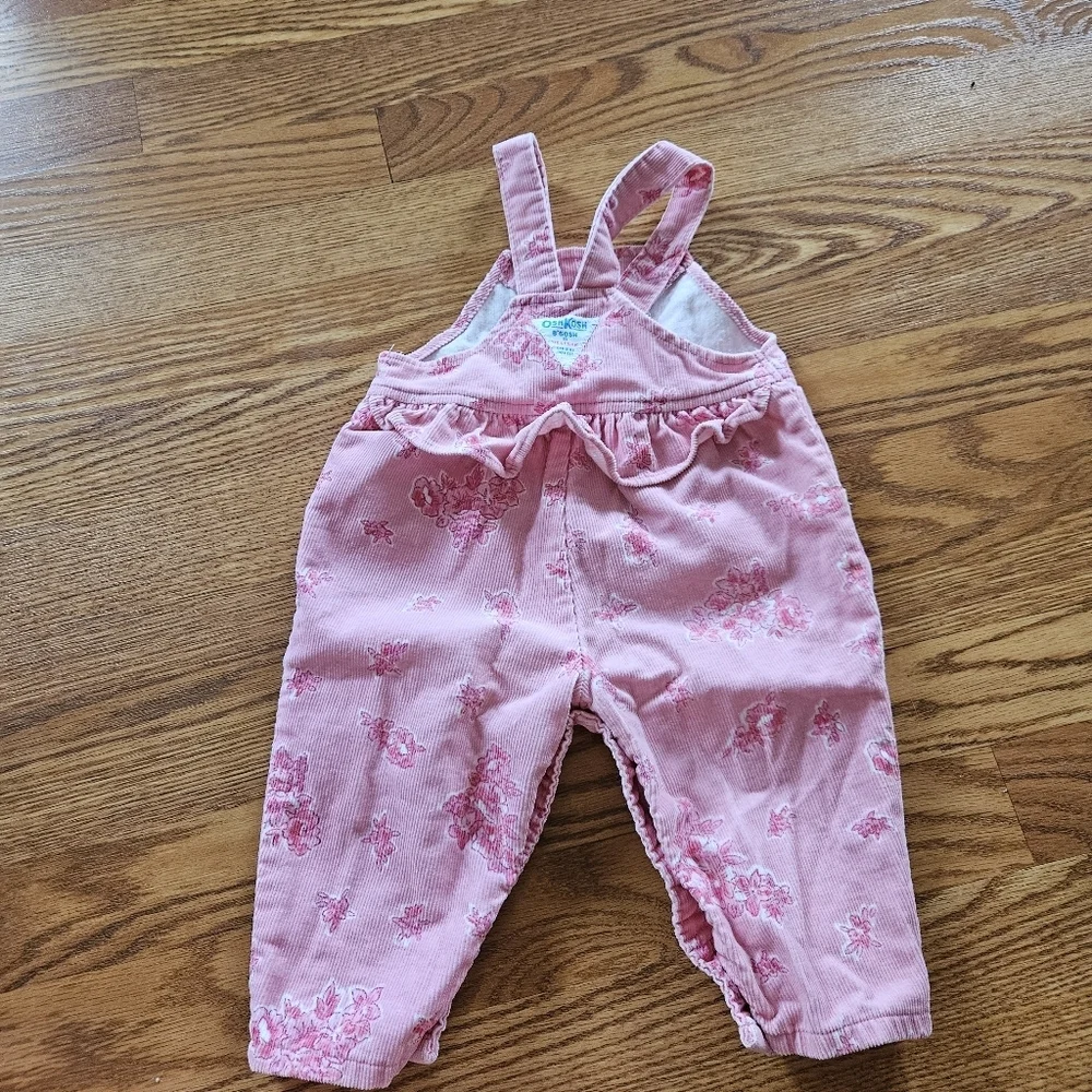 Vintage Oshkosh Snap leg overalls floral pattern